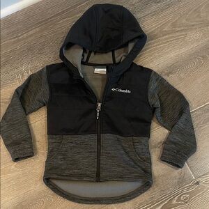Columbia Kids' Black and Gray Full-Zip Hoodie